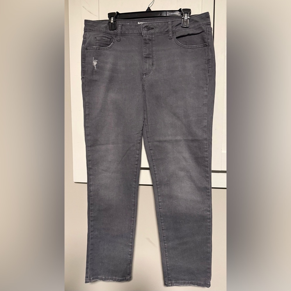 Sonoma Women's Distressed Charcoal Skinny Jeans